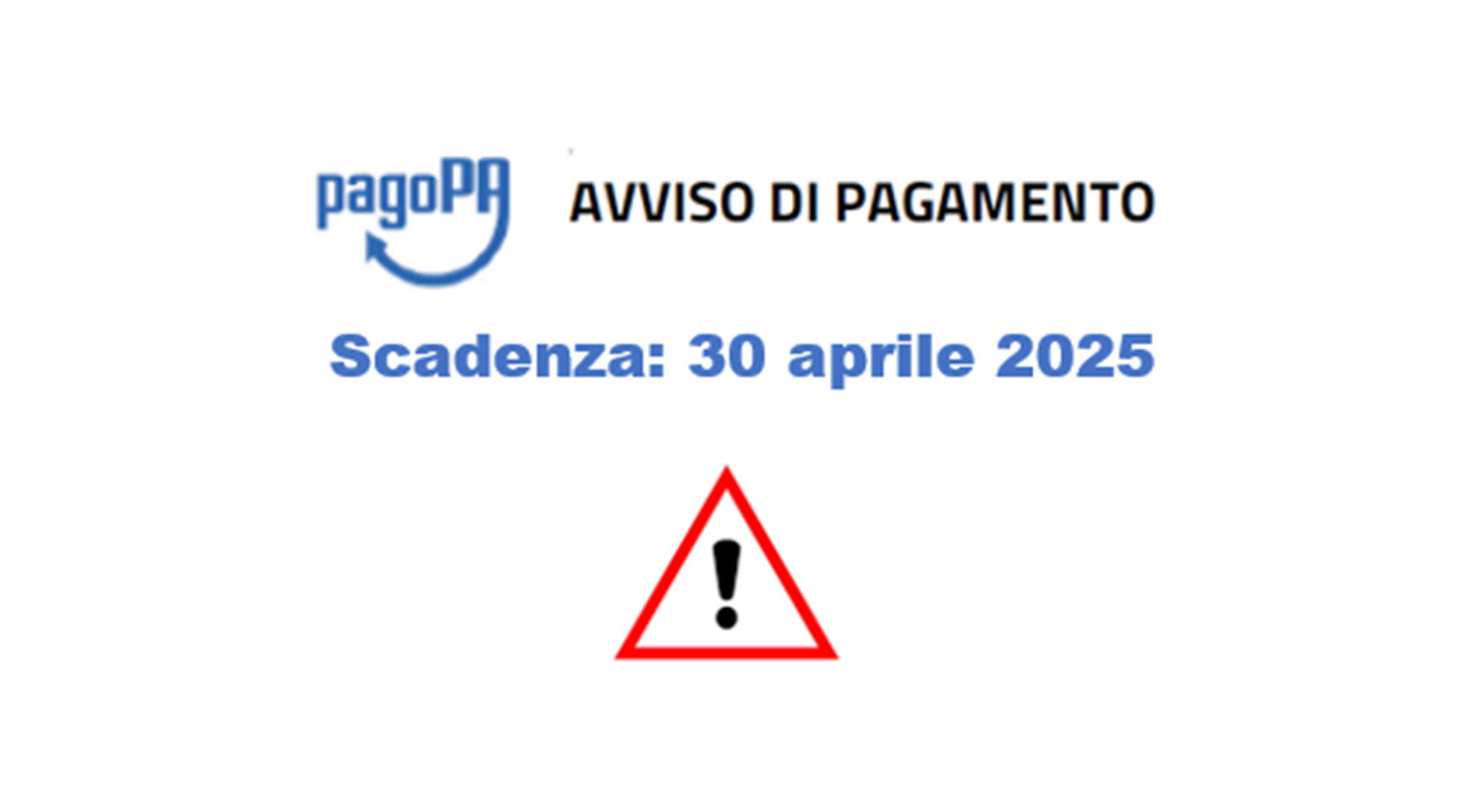 Scadenza avvisi di pagamento 2025